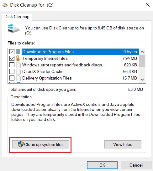 Using Disk Cleanup 2