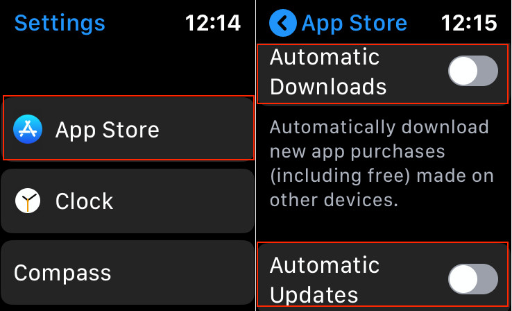 Disable Auto Downloads and Updates