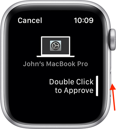 Double Click Side button to authenticate