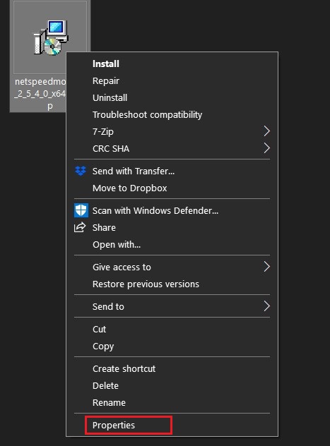 NetSpeedMonitor Properties