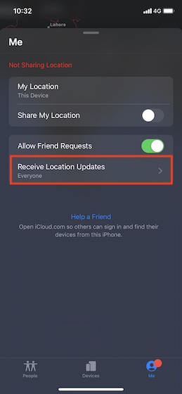 Receive location updates