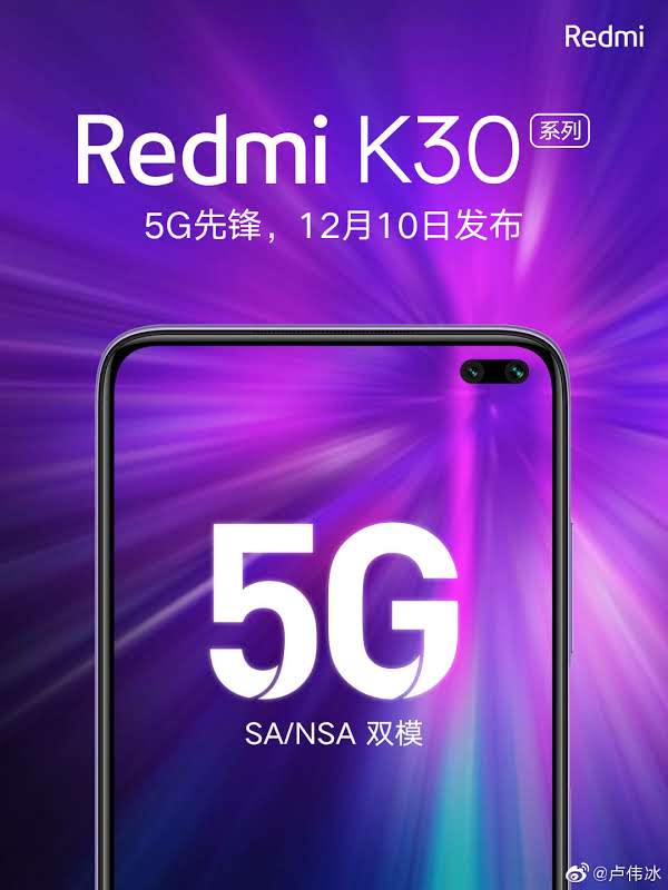 Redmi K30 launch teaser