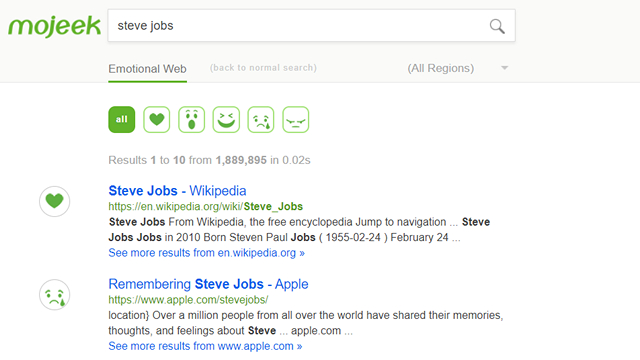 Mojeek Search Engine Lets You Search by Emotions