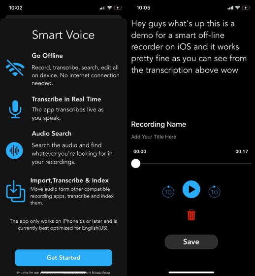 voice recorder app ios