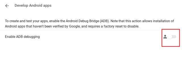 26. enable adb on chrome os (android debugging bridge)