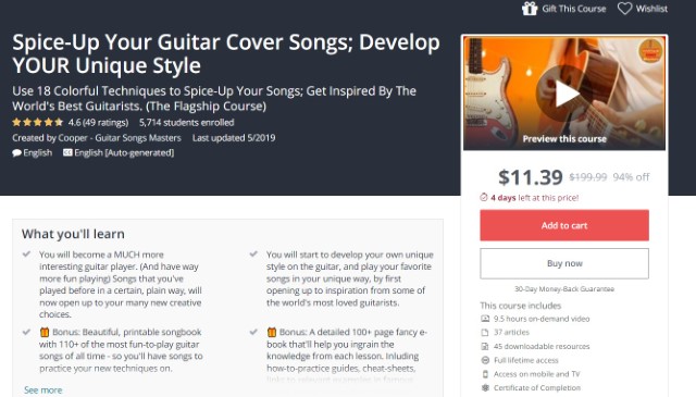 9. Spice-Up Your Guitar Cover Songs - Develop Your Unique Style