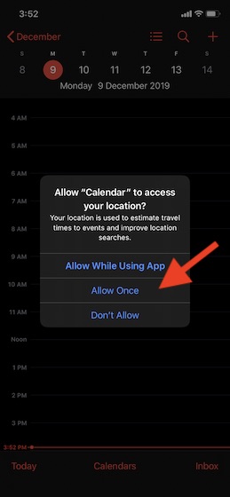 Allow Apps to access your location