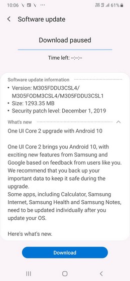 Samsung Galaxy M20, M30 Receive Android 10 Update in India