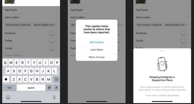 Instagram Rolling Out ‘Caption Warning’ Feature to Prevent Bullying, Hate Speech