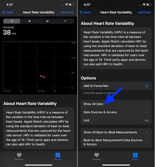 Check Heart Rate Variability