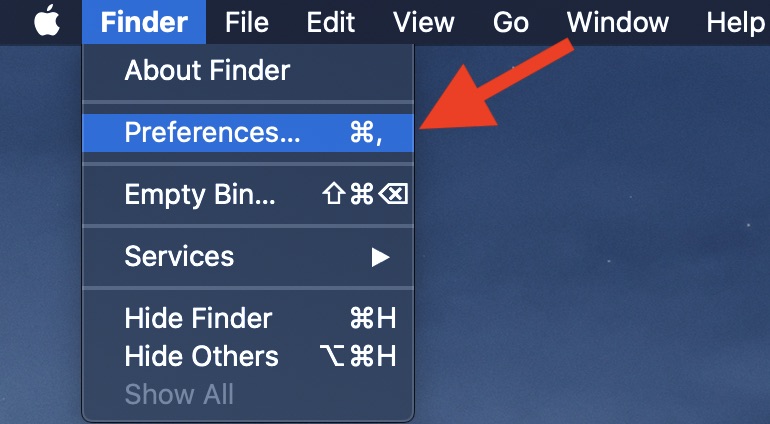 Choose Preferences in the menu