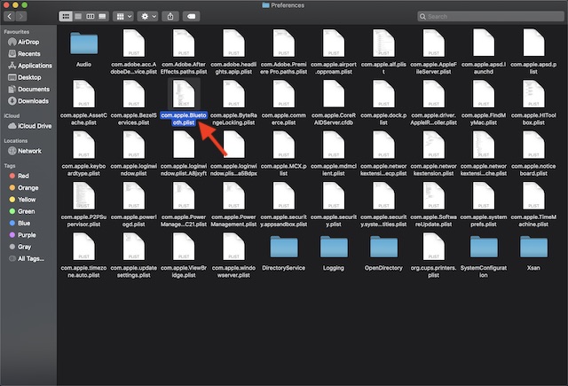 Delete Bluetooth files on Mac