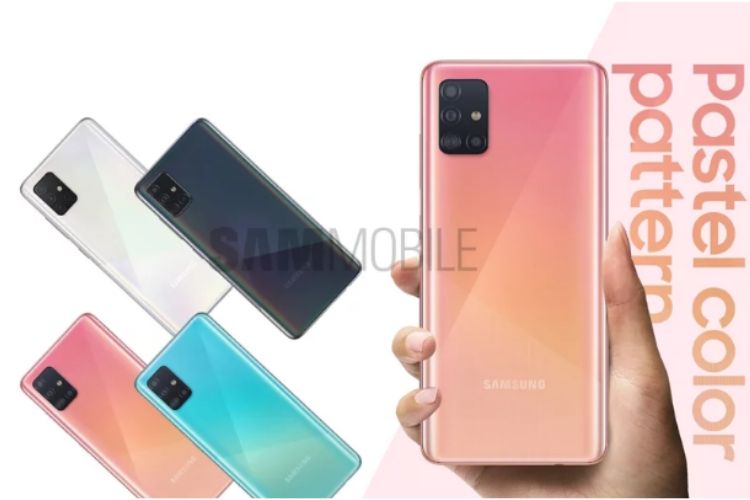 Galaxy A51 camera specs and pastel colors