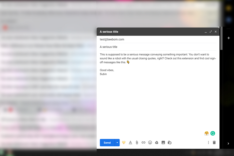 Good Sign-Offs Gmail Extension
