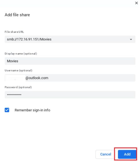 2. Connect Windows Shared Folders to Chromebooks