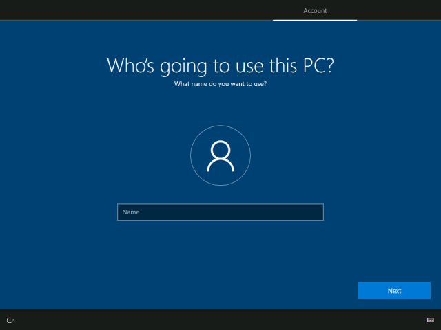 قم بإنشاء حساب محلي على Windows 10 أثناء الإعداد