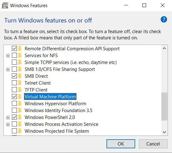 How to enable the Linux / Bash subsystem in Windows 10