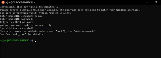 How to enable the Linux / Bash subsystem in Windows 10