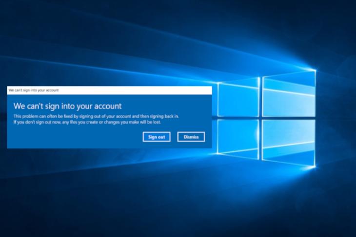 How to Fix We Can't Sign Into Your Account Error on Windows 10
