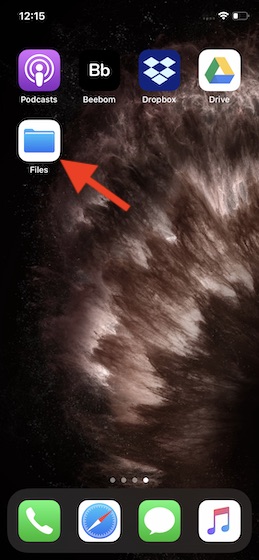 Open Files app on iPhone or iPad