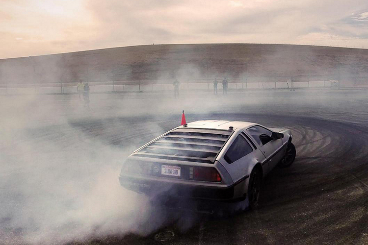 Watch MARTY, a Driverless DeLorean Car Drift a Challenging Track