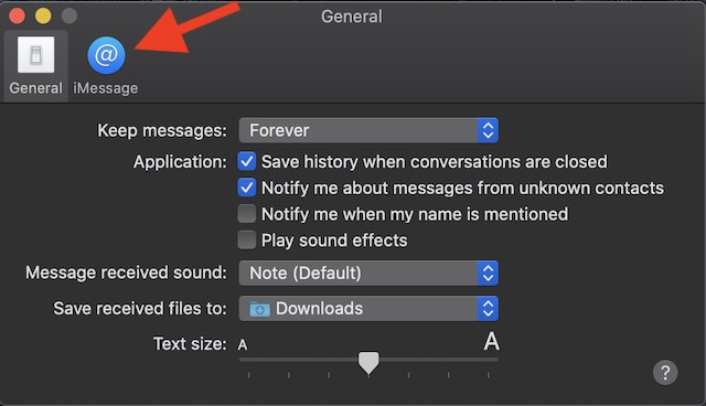 Tap on Messages tab