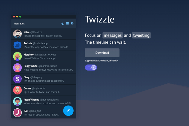 Twizzle Is a Desktop App for Twitter DMs
