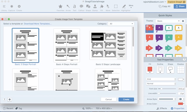 Use Snagit to edit screen recording