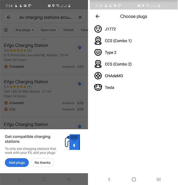 Google Maps Now Helps Users Find EV Chargers They Can Use