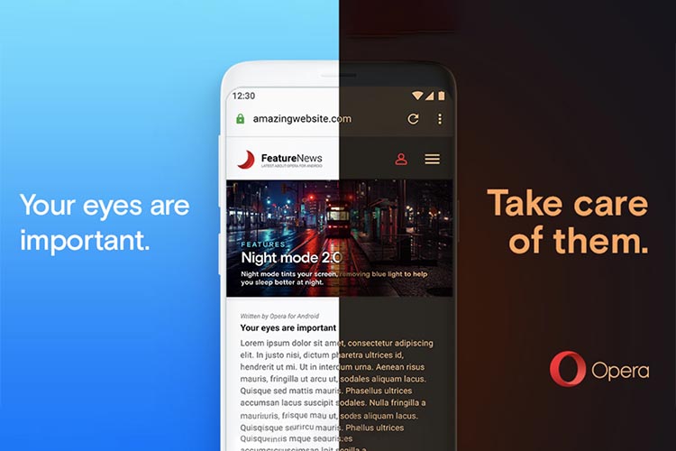opera android 55 update night mode featured