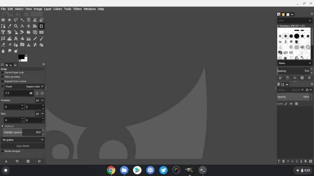 GIMP على Chromebook