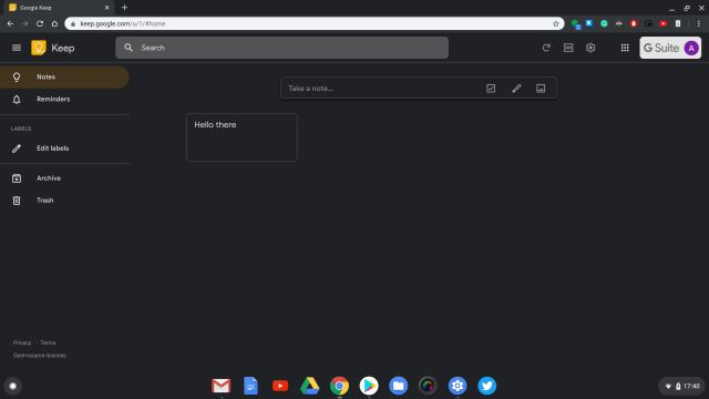 2. Google Keep Best Chrome OS Apps