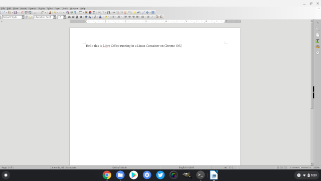 libre office for chromebook