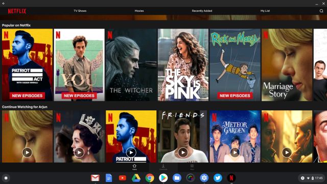 8. أفضل تطبيقات Netflix لنظام التشغيل Android لنظام التشغيل Chrome