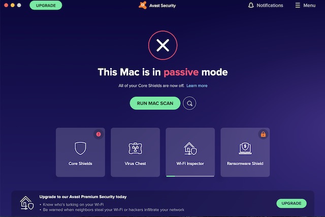 Avast antivirus software for macOS