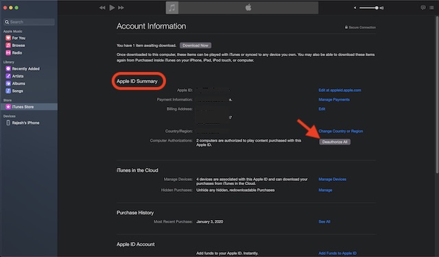 how to authorize mac to download previous purchases