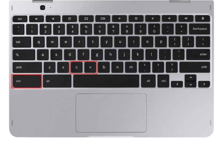 chromebook keyboard shortcut for paste
