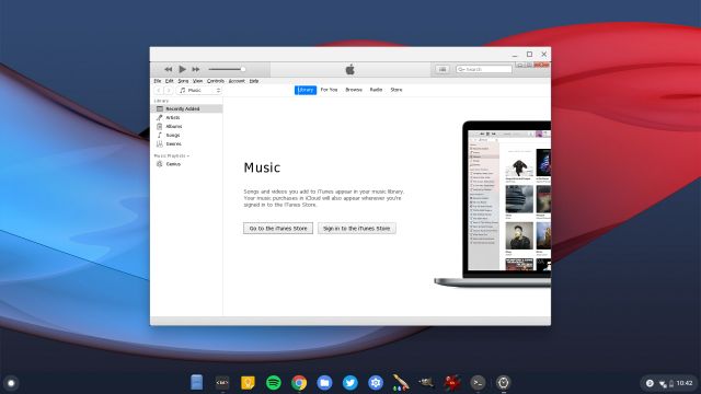 can itunes be installed on a chromebook