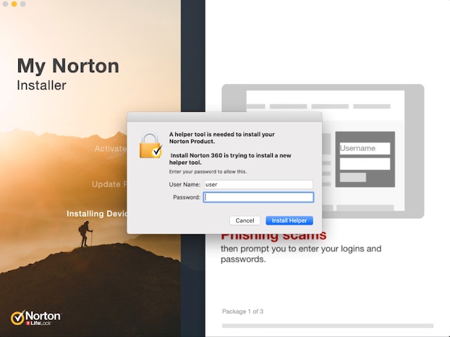 Norton Antivirus software for Mac