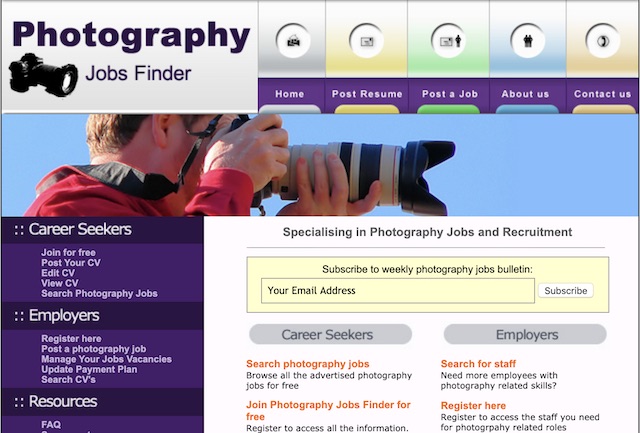 Photography Jobs Finder