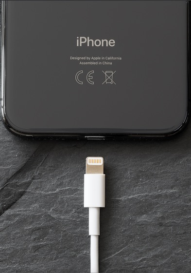 Plug in cable to your iPhone