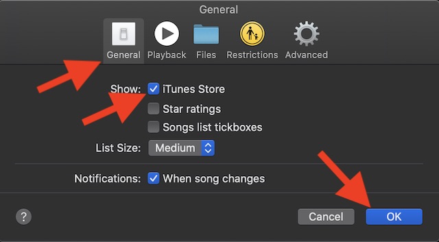 Показать iTunes Store на Mac