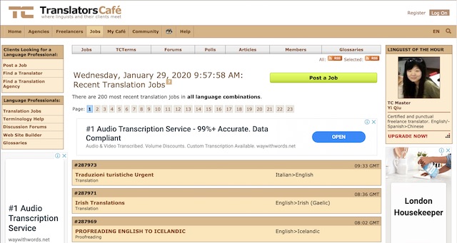 Translation jobs online
