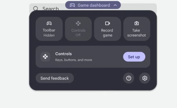 chromeos game dasboard controls