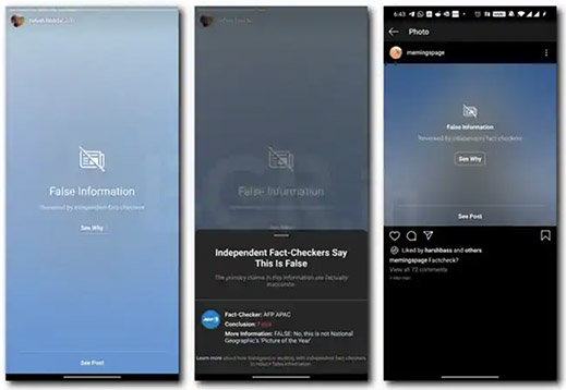 instagram fact checking story post