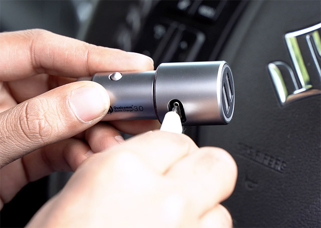 xiaomi dual qc3.0 car charger male usb c connector