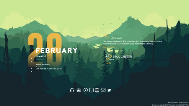 rainmeter green skin