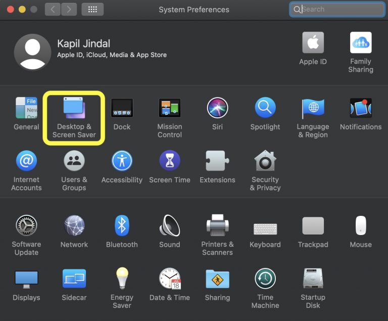 achivate screen saver mac shortcut