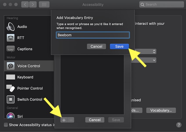 voice control shortcut mac