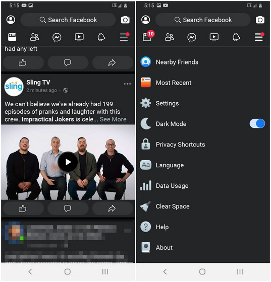 Facebook Lite Starts Rolling Out Dark Mode on Android